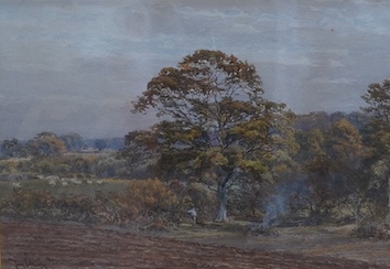 Thomas Henry Hunn (1857-1928), watercolour, ‘Billingshurst, Sussex’, signed, inscribed to the mount, 20 x 30cm. Condition - fair